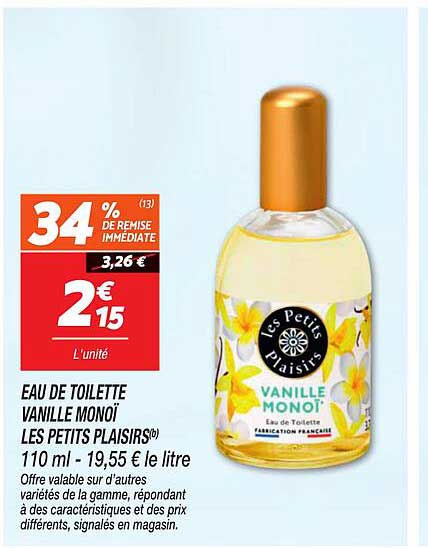 EAU DE TOILETTE VANILLE MONOI LES PETITS PLAISIRS