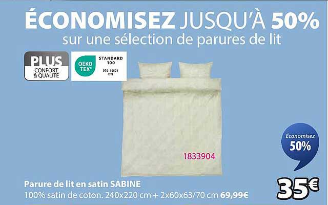 ÉCONOMISEZ JUSQU’À 50% sur une sélection de parures de lit