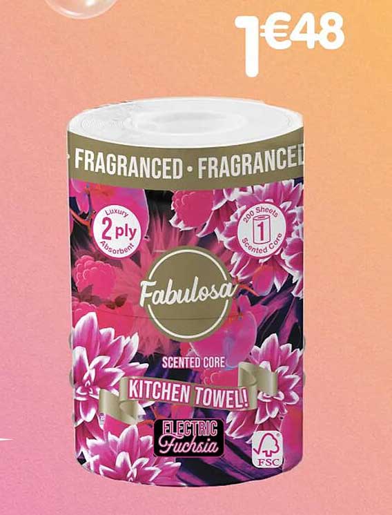 Fabulosa Scented Kitchen Towel - Electric Fuchsia