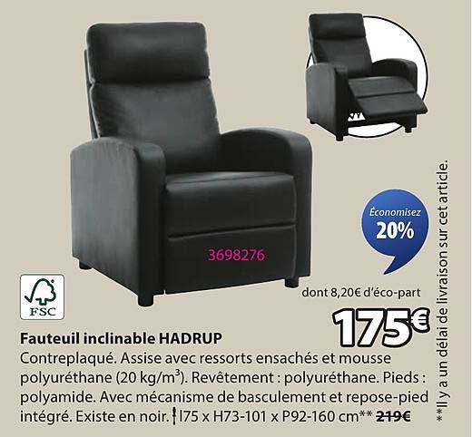 Fauteuil inclinable HADRUP