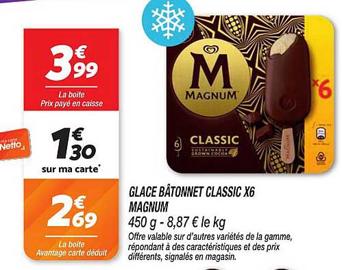 GLACE BÂTONNET CLASSIC X6 MAGNUM