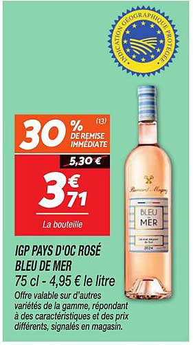 IGP PAYS D'OC ROSÉ BLEU DE MER