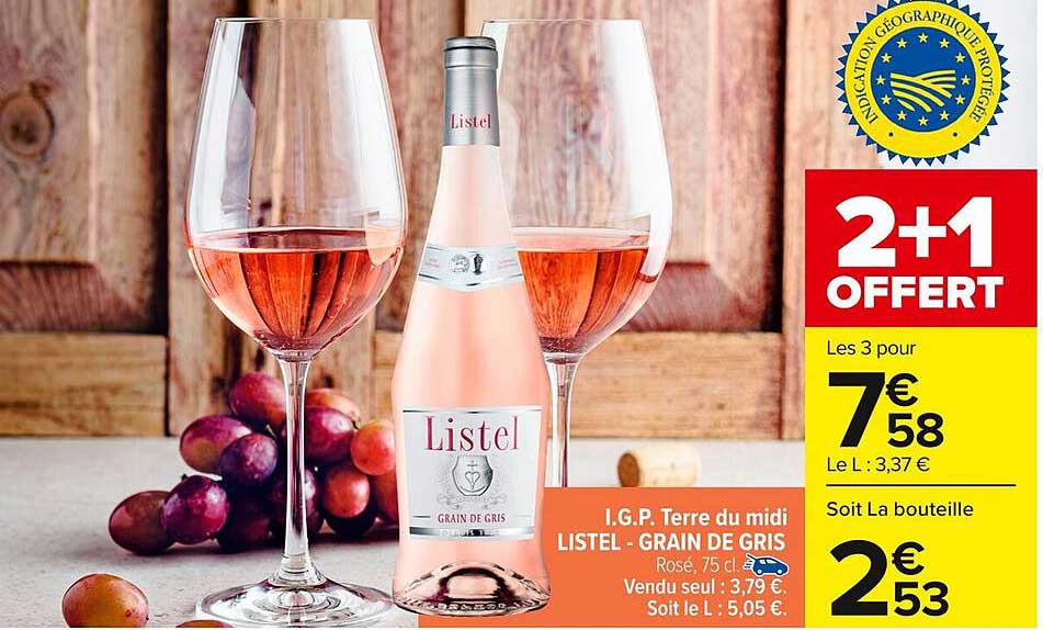 I.G.P. Terre du midi LISTEL - GRAIN DE GRIS