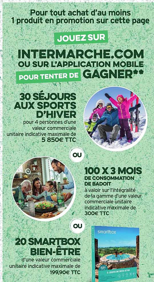 Jouez sur Intermarché.com ou sur l'application mobile pour tenter de gagner