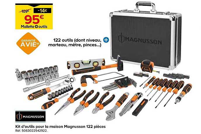 Kit d'outils pour la maison Magnusson 122 pièces
