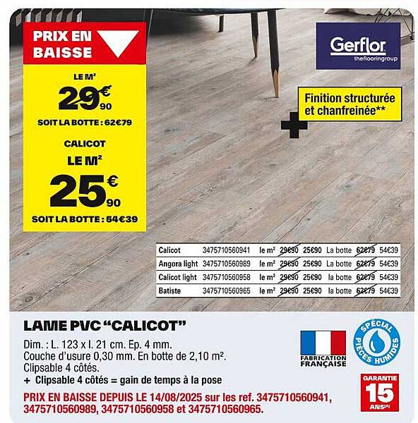 LAME PVC “CALICOT”