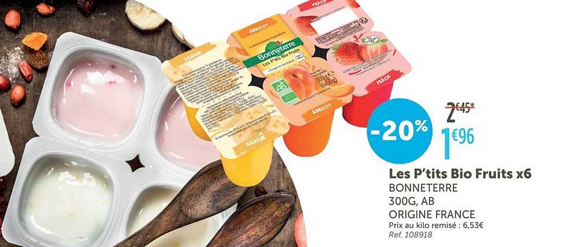 Les P'tits Bio Fruits x6