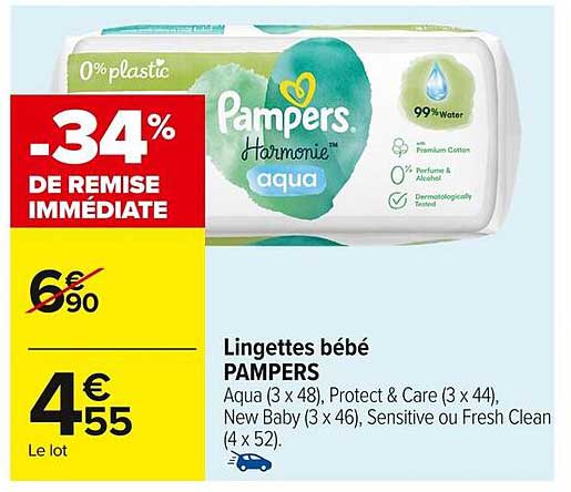 Lingettes bébé PAMPERS