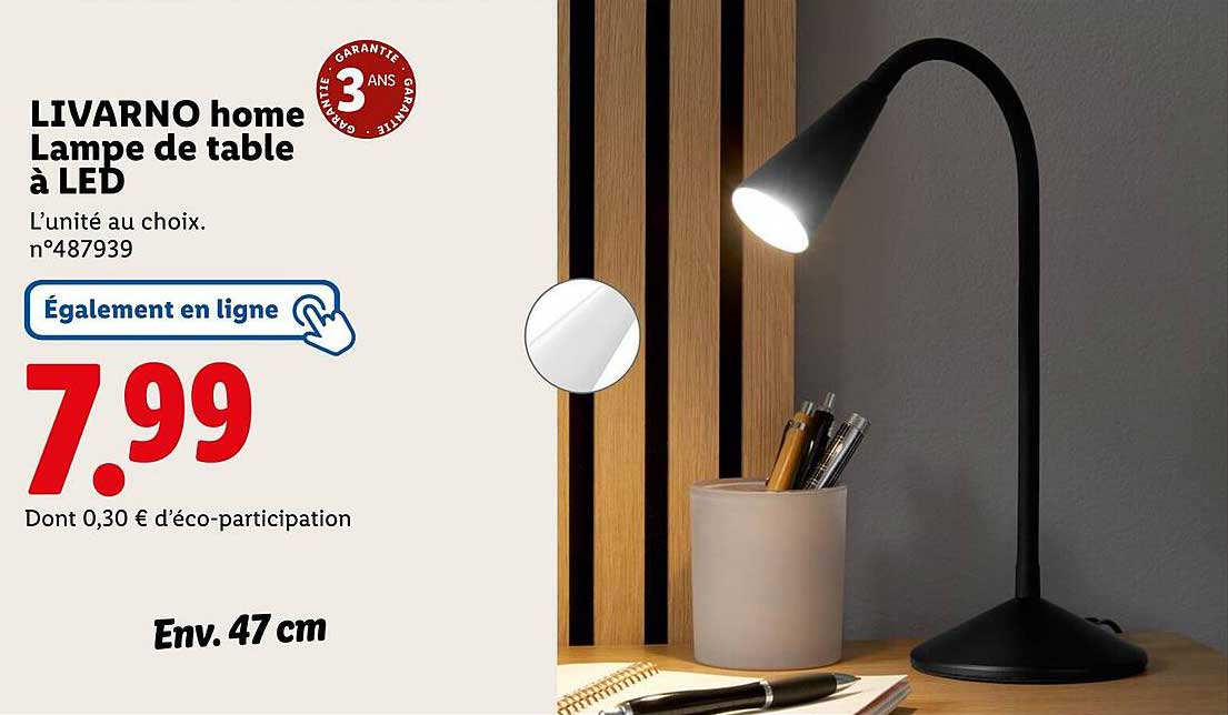 LIVARNO home Lampe de table à LED