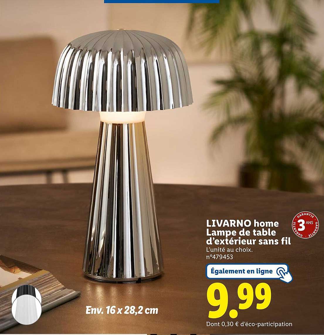 LIVARNO home Lampe de table d'extérieur sans fil