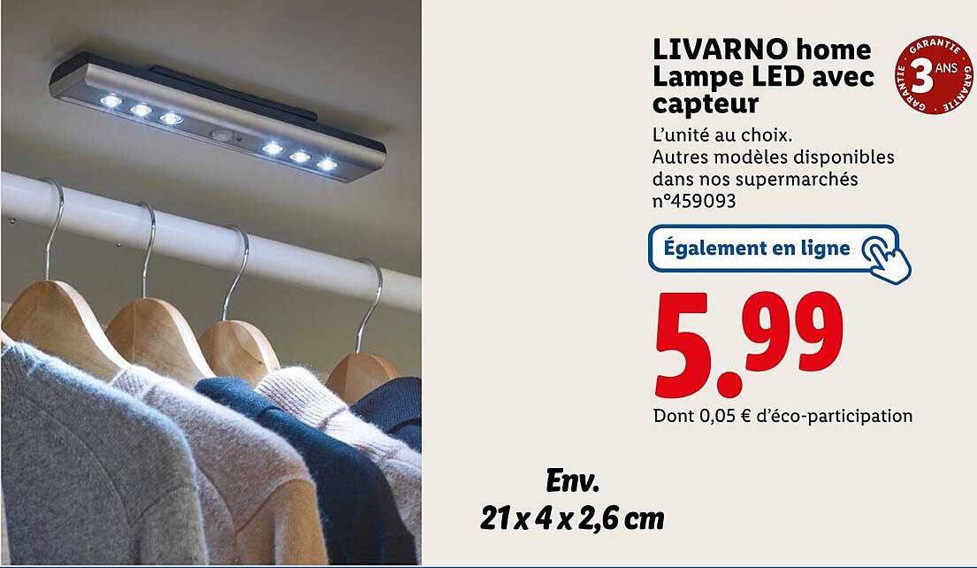 LIVARNO home Lampe LED avec capteur