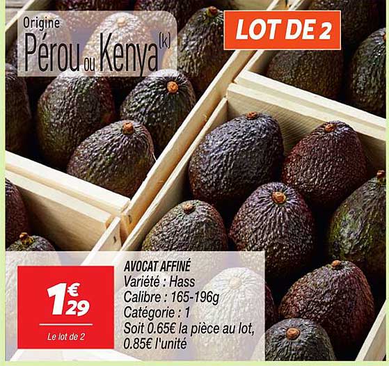LOT DE 2 AVOCATS AFFINÉS