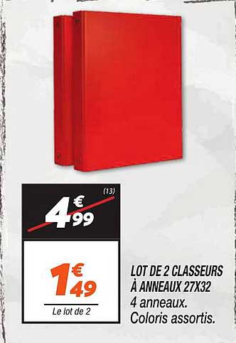 LOT DE 2 CLASSIEURS À ANNEAUX 27X32