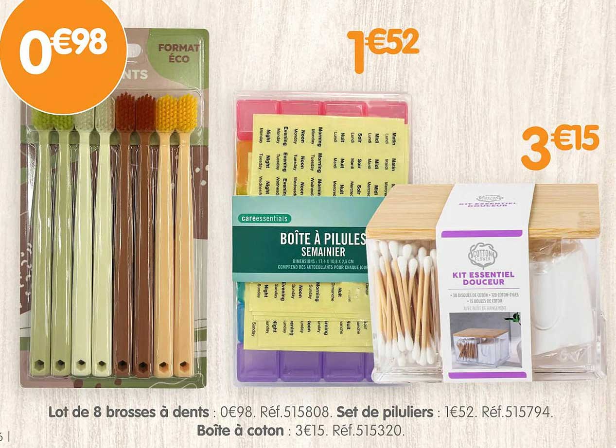 Lot de 8 brosses à dents