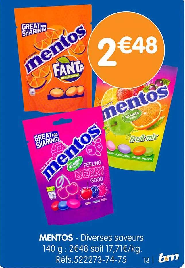 MENTOS - Diverses saveurs