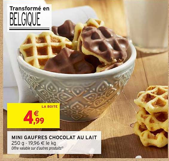 MINI GAUFRES CHOCOLAT AU LAIT