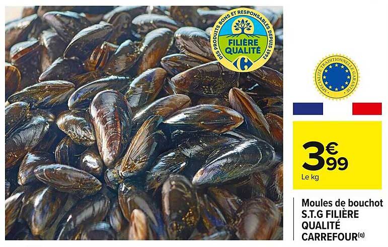 Moules de bouchot S.T.G FILIÈRE QUALITÉ CARREFOUR
