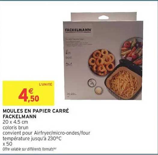 MOULES EN PAPIER CARRÉ FACKELMANN