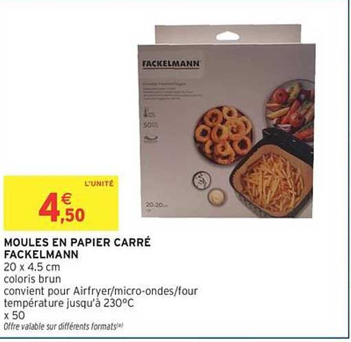 MOULES EN PAPIER CARRÉ FACKELMANN