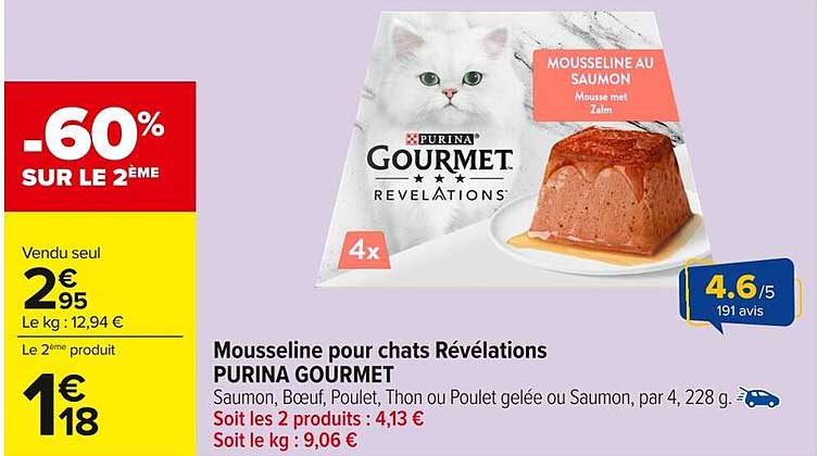 Mousseline pour chats Révélations PURINA GOURMET
