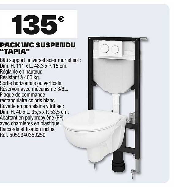 PACK W.C SUSPENDU "TAPIA"