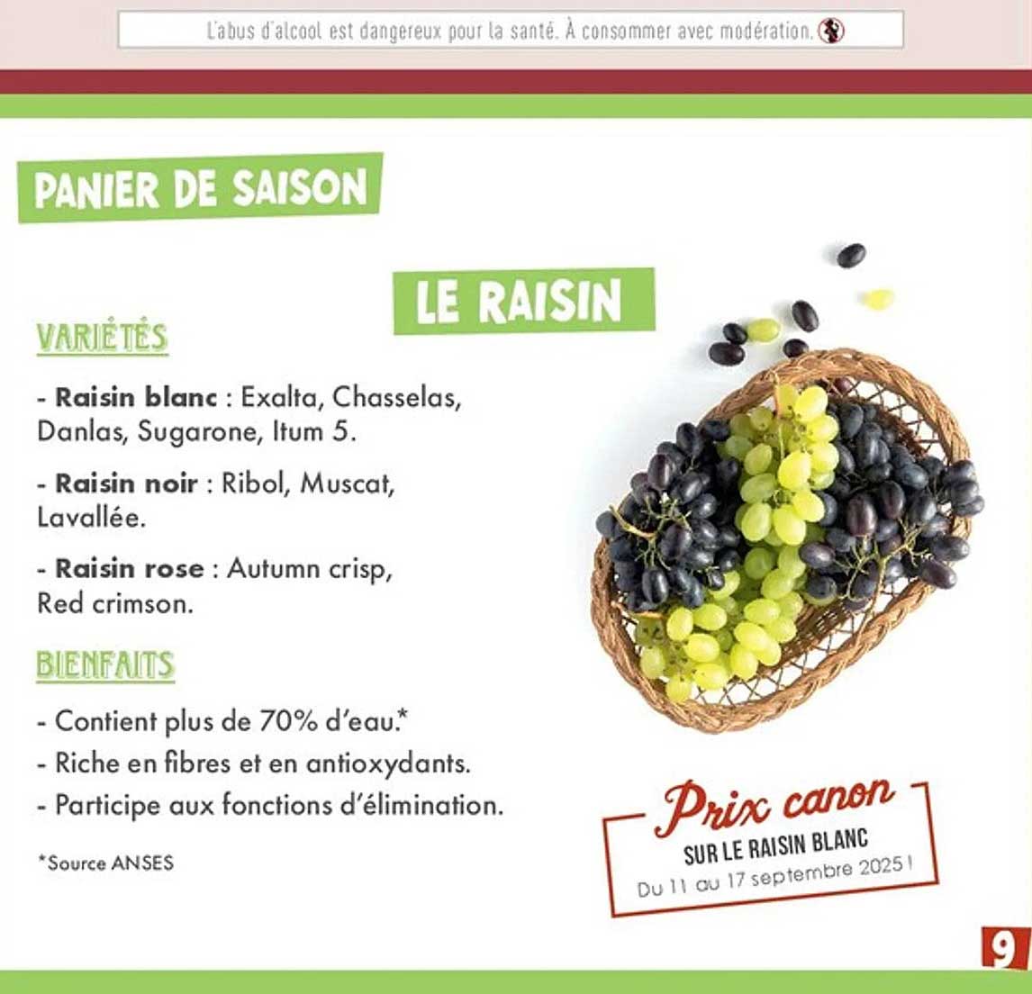 PANIER DE SAISON - LE RAISIN