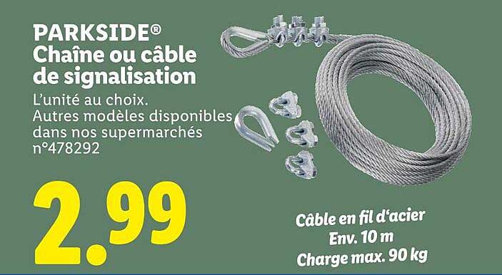 PARKSIDE® Chaîne ou câble de signalisation