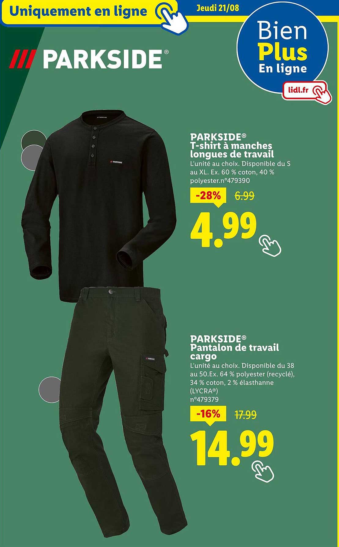 PARKSIDE® T-shirt à manches longues de travail