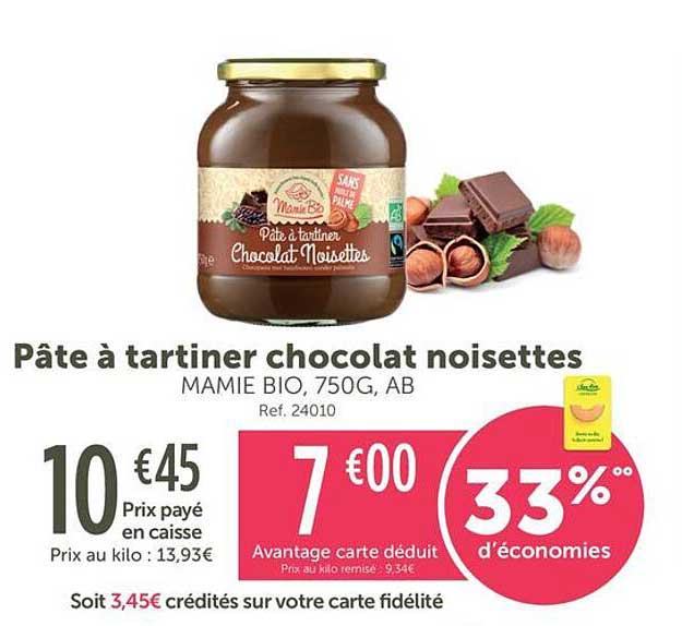 Pâte à tartiner chocolat noisettes
