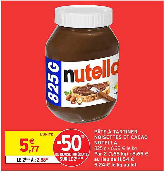 PÂTE À TARTINER NOISETTES ET CACAO NUTELLA