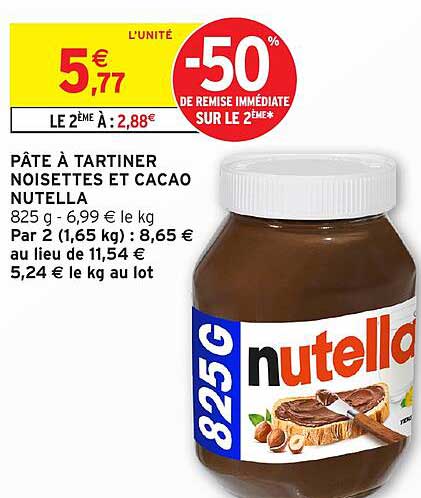 PÂTE À TARTINER NOISETTES ET CACAO NUTELLA