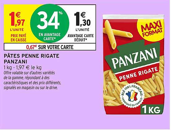 PÂTES PENNE RIGATE PANZANI