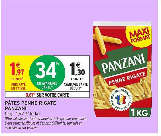 PÂTES PENNE RIGATE PANZANI