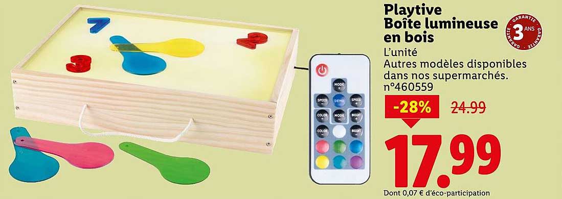 Playtive Boîte lumineuse en bois