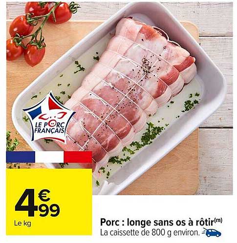 Porc : longe sans os à rôtir