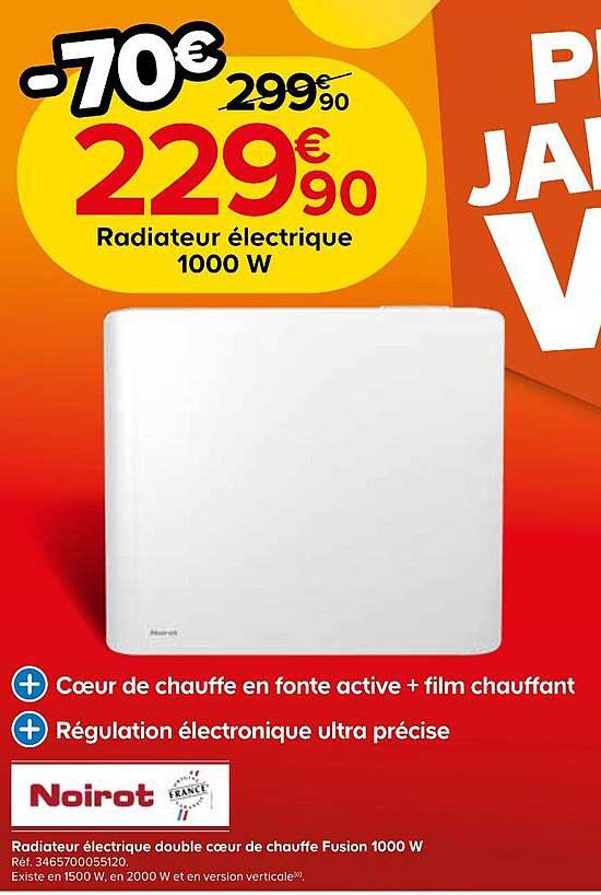 Radiateur électrique 1000 W