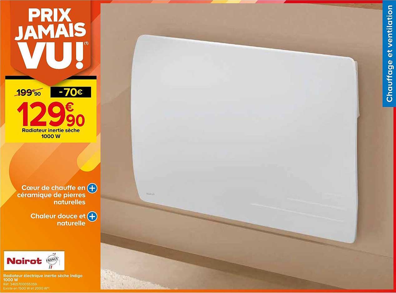 Radiateur électrique inertie sèche 1000 W