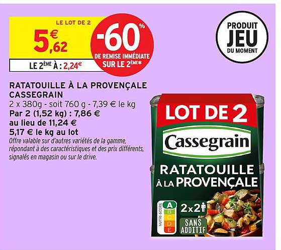 RATATOUILLE À LA PROVENÇALE CASSEGRAIN
