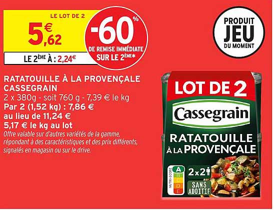 RATATOUILLE À LA PROVENÇALE CASSEGRAIN