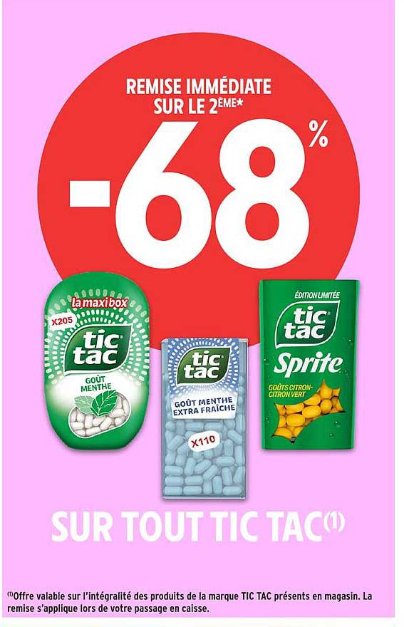 REMISE IMMEDIATE SUR LE 2ÈME* -68%
