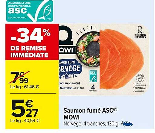 Saumon fumé ASC(p) MOWI
