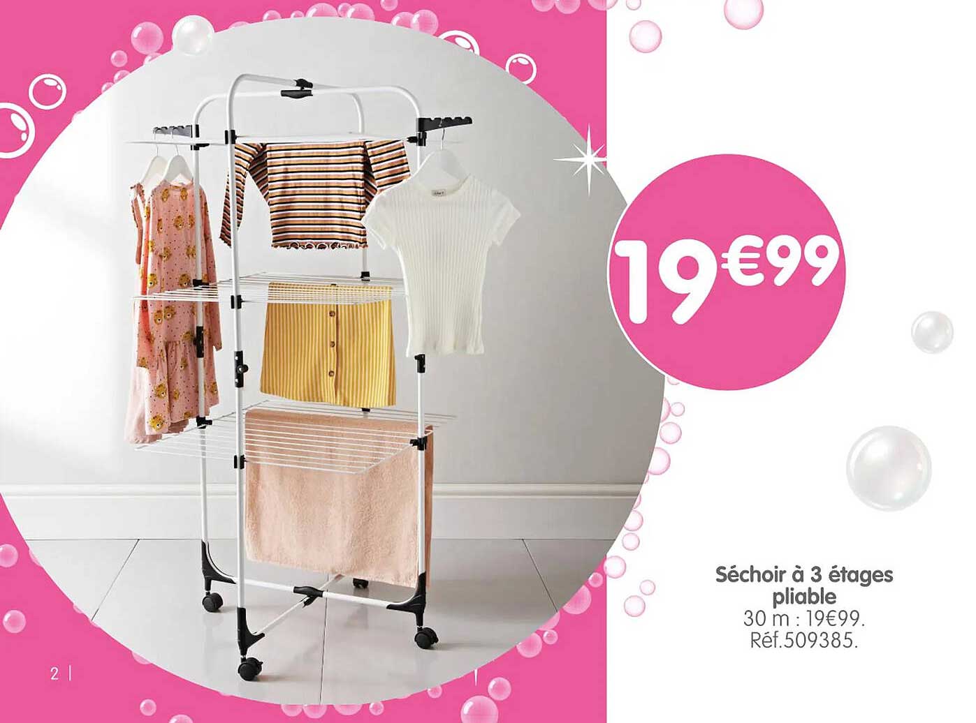 Séchoir à 3 étages pliable