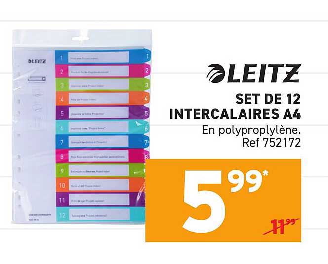 SET DE 12 INTERCALAIRES A4