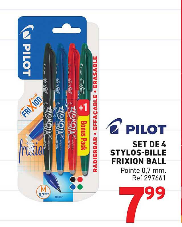 SET DE 4 STYLOS-BILLE FRIXION BALL