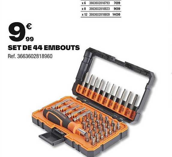 SET DE 44 EMBOUTS