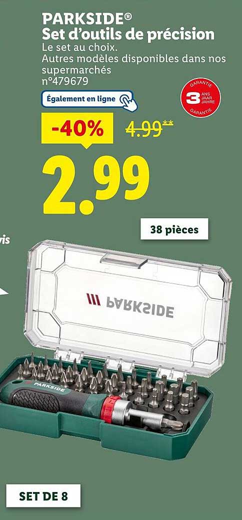 Set d'outils de précision PARKSIDE
