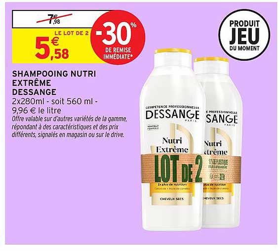 SHAMPOOING NUTRI EXTRÊME DESSANGE