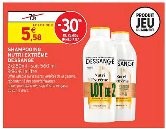 SHAMPOOING NUTRI EXTRÊME DESSANGE