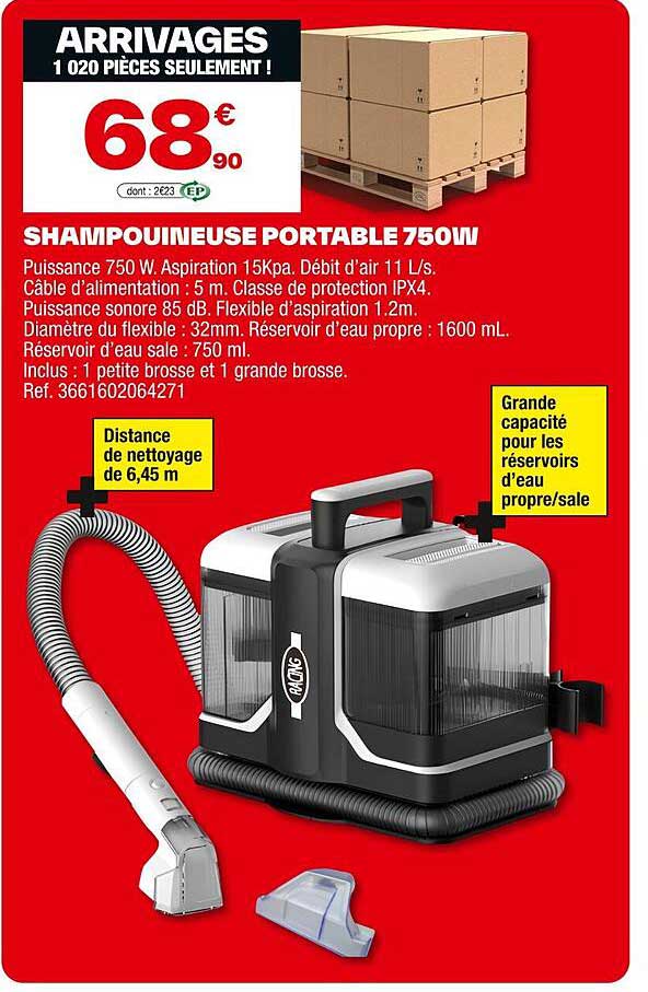 SHAMPOUINEUSE PORTABLE 750W