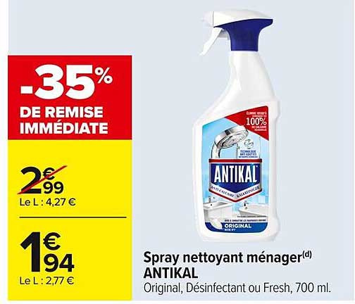 Spray nettoyant ménager(d) ANTIKAL